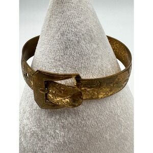 Vintage Buckle Bracelet 1934 Chicago Worlds Fair Century of Progress Brass Small